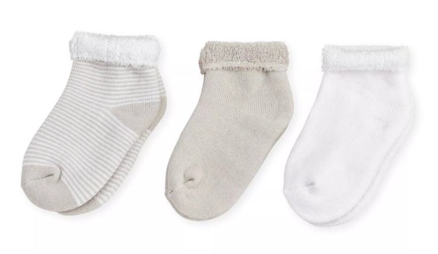 Lot de 3 paires de chaussettes 0-3 mois