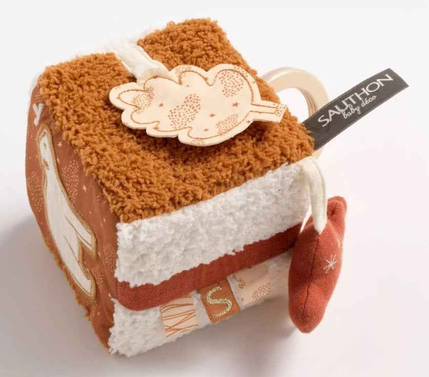 Cube d’activités ours en sherpa beige | orsino