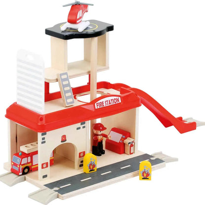 Caserne de pompiers et ses accessoires