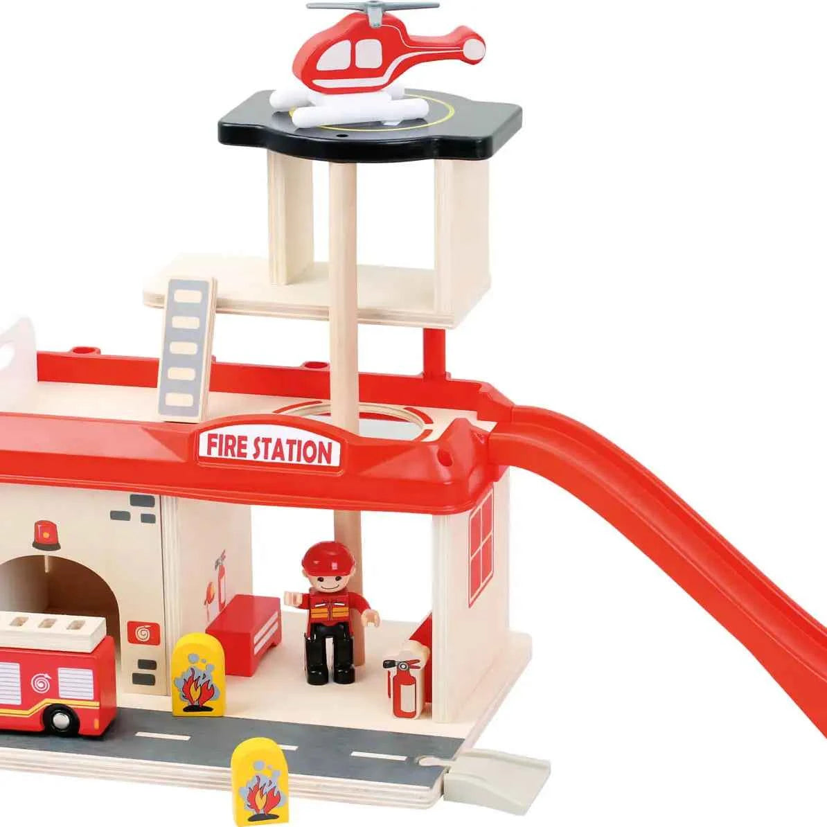 Caserne de pompiers et ses accessoires