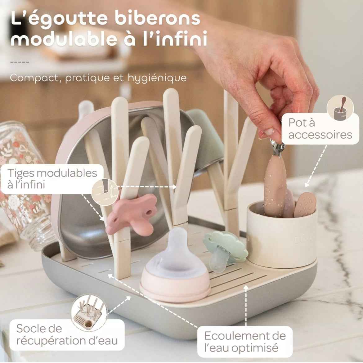 Égoutte biberon forêt