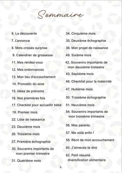 Précommande Journal de grossesse