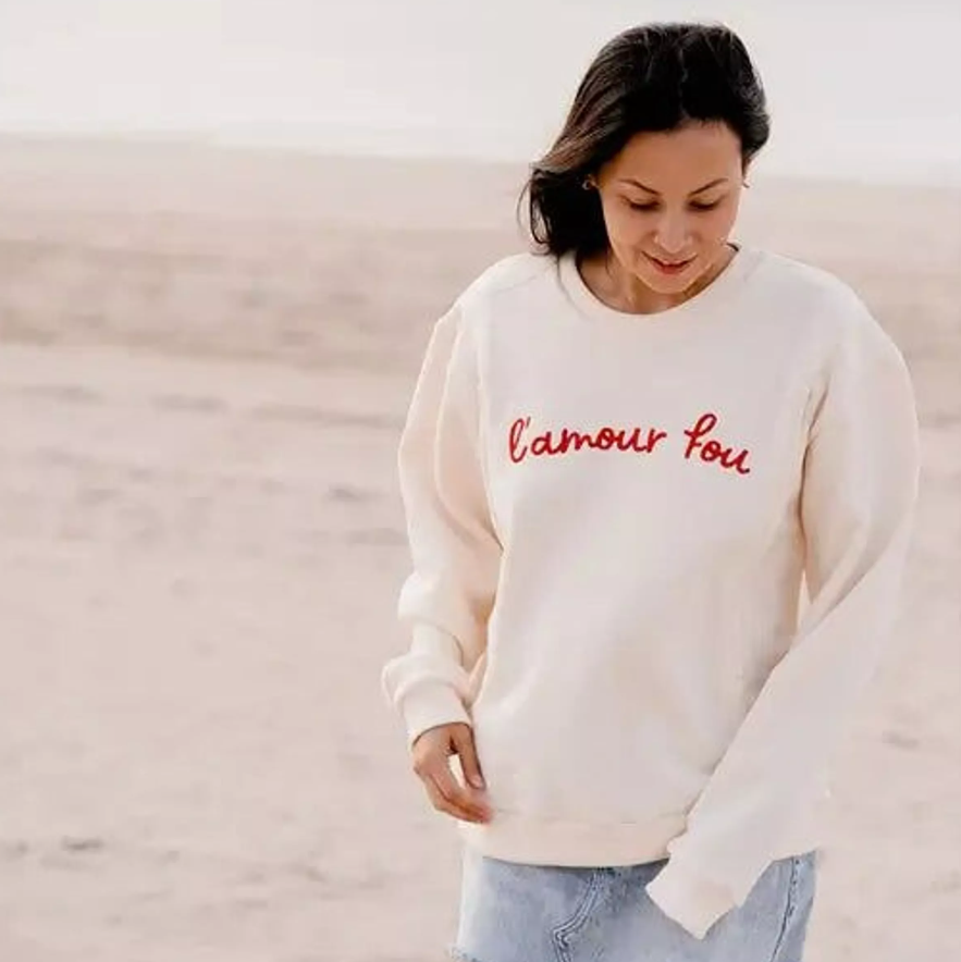 Pull grossesse et allaitement | blanc crème