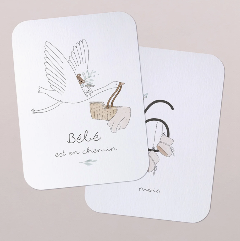 Cartes étapes grossesse | Petit béguin