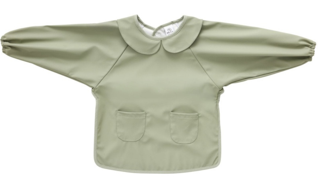 Bavoir tablier vert sauge