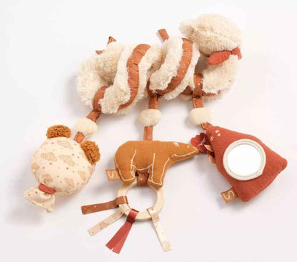 Spirale d’activités ours en peluche beige | orsino